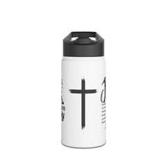 Water Bottle with Salvation Prayer and Corinthians Bible Verse