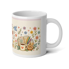 Trust in the Lord 20oz Jumbo Mug — Proverbs 3:5 Faith & Floral Coffee Cup