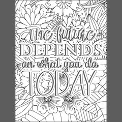 Motivational Quotes Color & Relax Coloring book Series 2