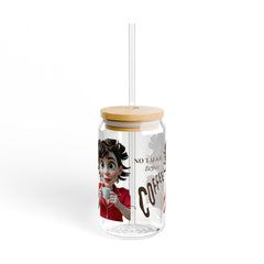 Sarcastic Sipper Glass — 16oz Tumbler with Lid & Straw | Novelty Drinkware