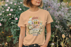 Trust in the Lord Soft Tee — Proverbs 3:5 Faith & Floral