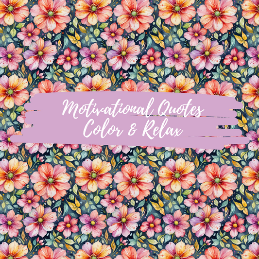 Motivational Quotes Color & Relax Coloring book Series 2
