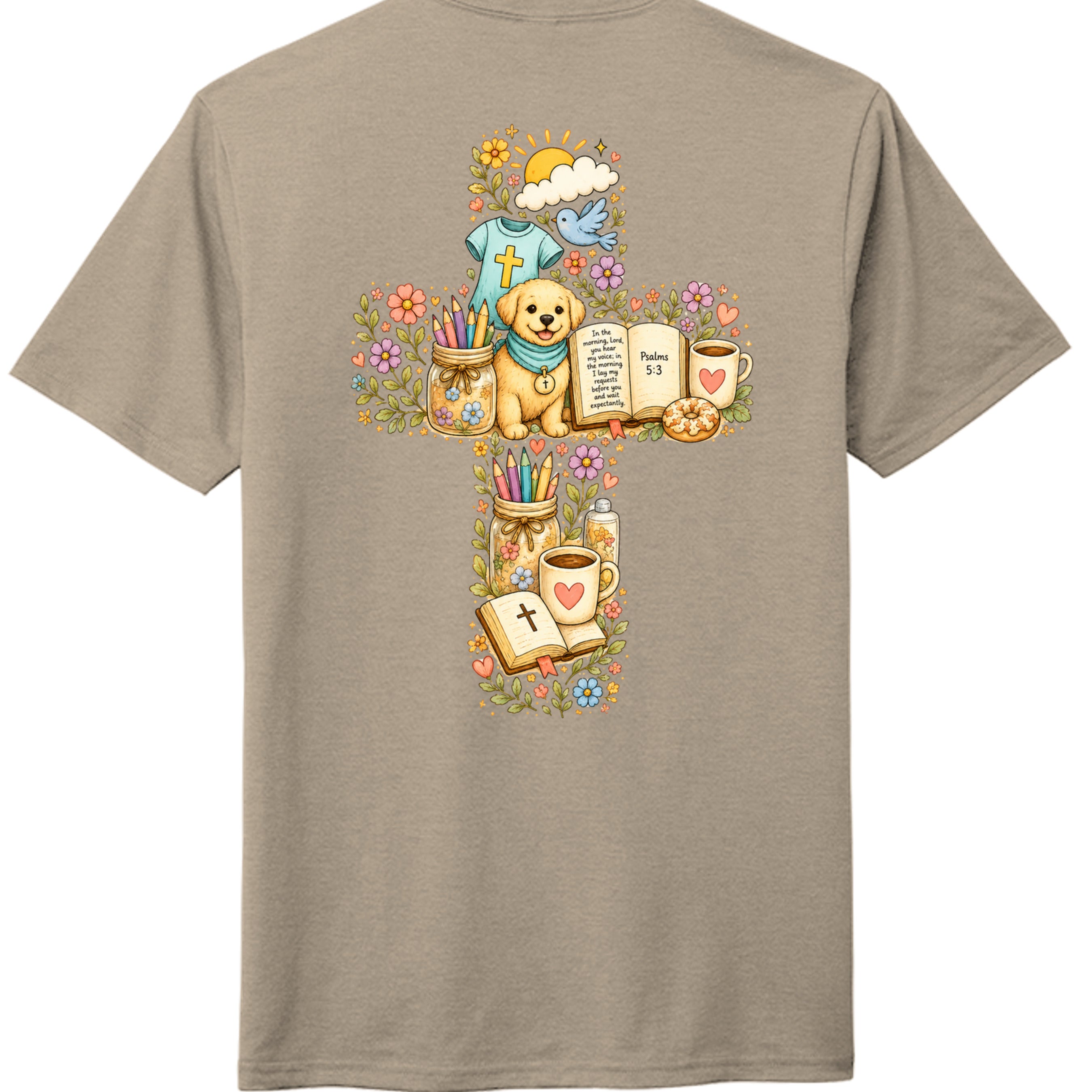 Desert Tan Heather - DM130 - BACK