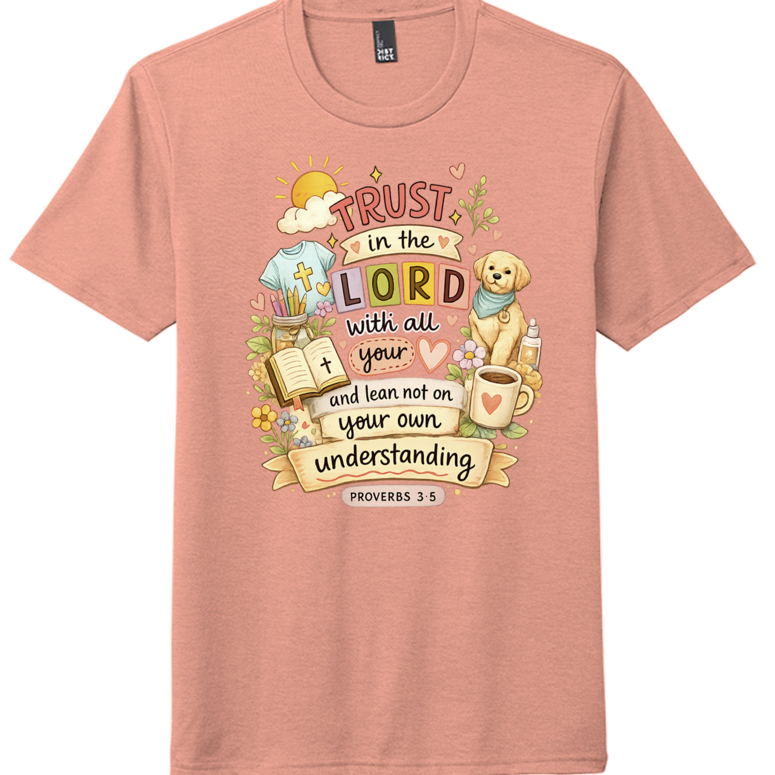 Heathered Dusty Peach - DM130 - FRONT