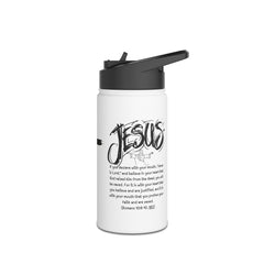 Water Bottle with Salvation Prayer and Corinthians Bible Verse