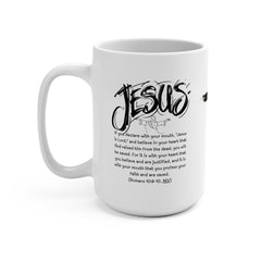 Faith Mug 15oz - Corinthians Verse and Salvation Prayer