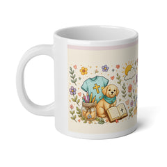 Trust in the Lord 20oz Jumbo Mug — Proverbs 3:5 Faith & Floral Coffee Cup