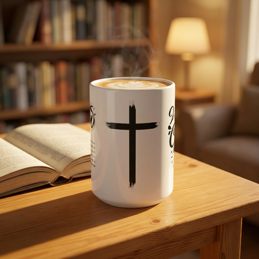 Faith Mug 15oz - Corinthians Verse and Salvation Prayer