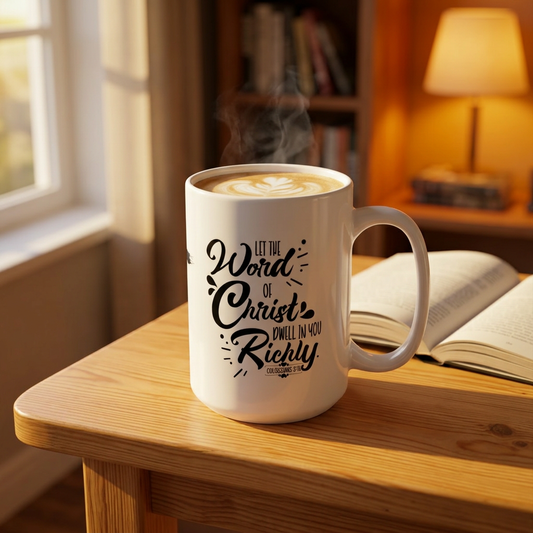Faith Mug 15oz - Corinthians Verse and Salvation Prayer