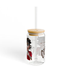 Sarcastic Sipper Glass — 16oz Tumbler with Lid & Straw | Novelty Drinkware