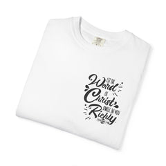Faith & Light Garment-Dyed T-Shirt – Original Scripture Design
