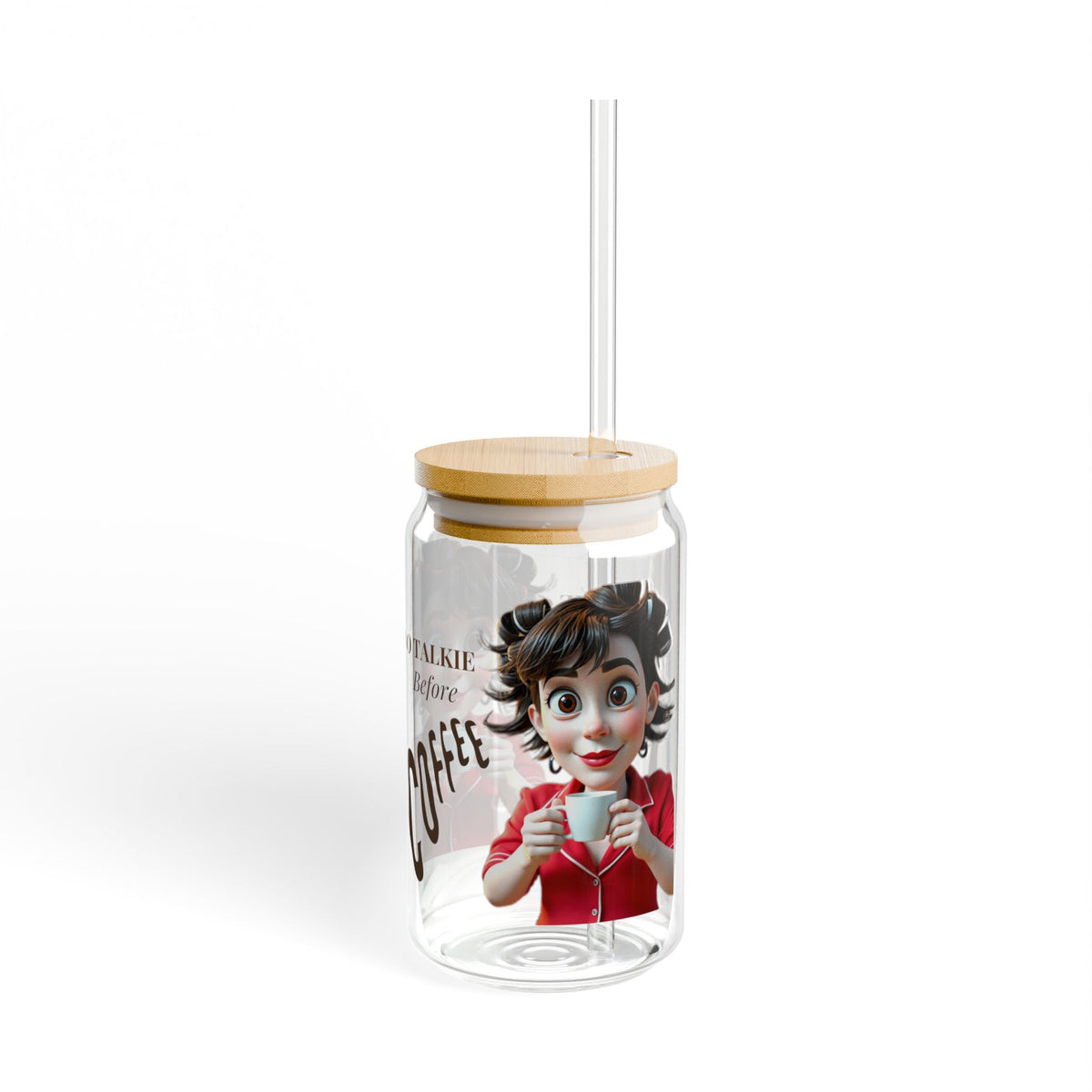 Sarcastic Sipper Glass — 16oz Tumbler with Lid & Straw | Novelty Drinkware