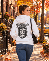 Jesus Graphic Hoodie — 'Jesus My Savior' Back Print Christian Hoodie